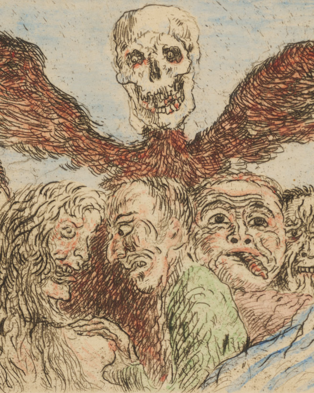 Monika Bartholomé, Berliner Zimmer, Tusche und Acryl auf Papier, 2023, Foto: Claudia Busching